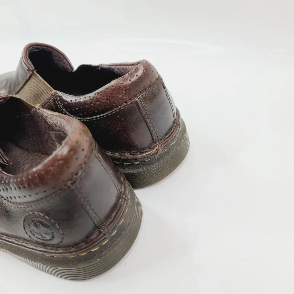 Dr. Martens Men's Dark Brown Orson Leather Slip-On Cushioned Loafer Shoes Size 8